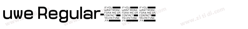 uwe Regular字体转换